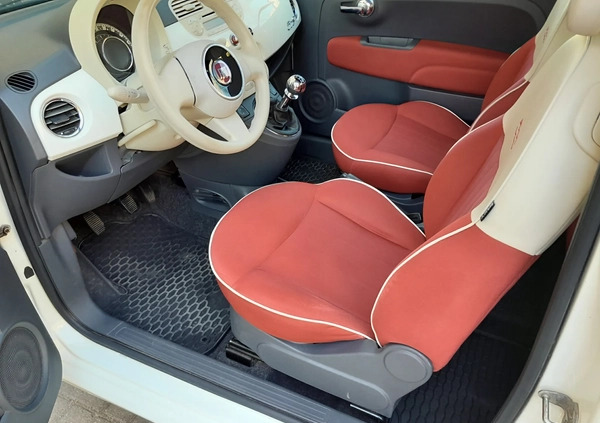 Fiat 500 cena 19900 przebieg: 165730, rok produkcji 2010 z Tykocin małe 352